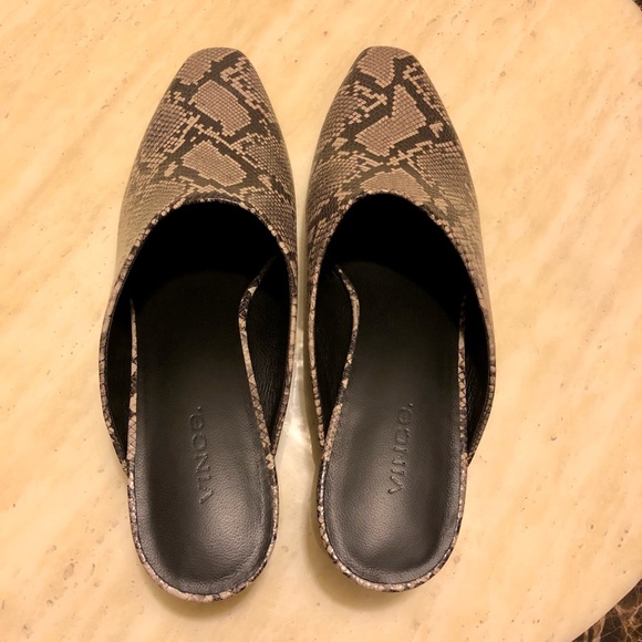 Auth New Vince Baxley Wedge Mule Size - 7.5/8 - Picture 3 of 8